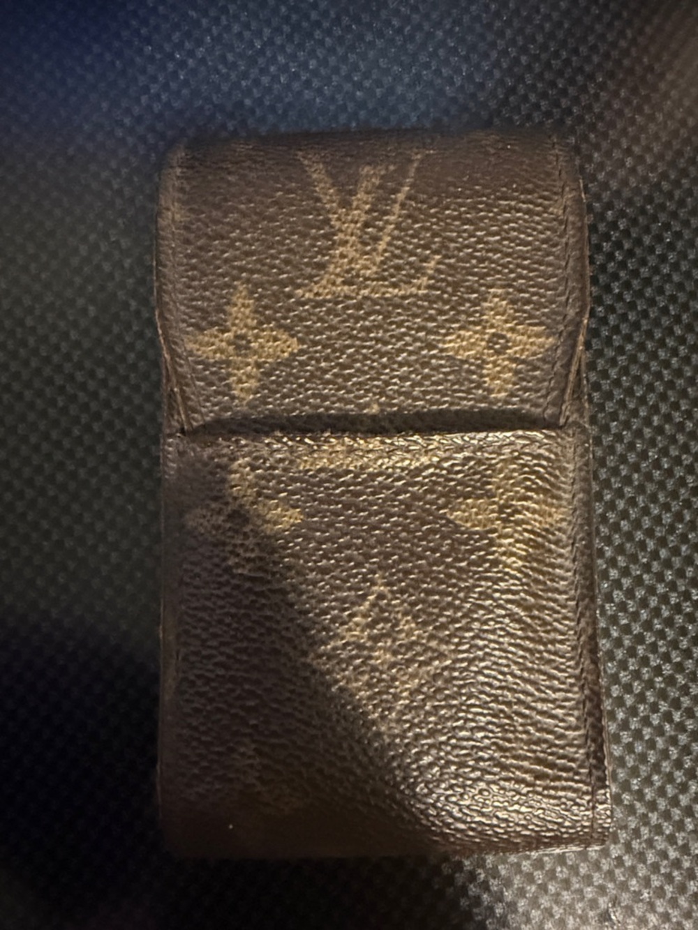 Louis Vuitton Monogram Canvas Coin/Card Case in Dark Brown and Tan